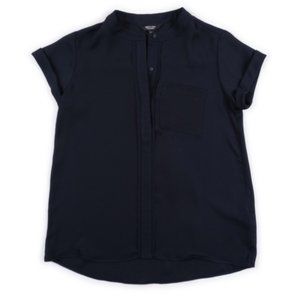 SIMPLY VERA Vera Wang ultra-lightweight dark navy blue semi-sheer top size P S